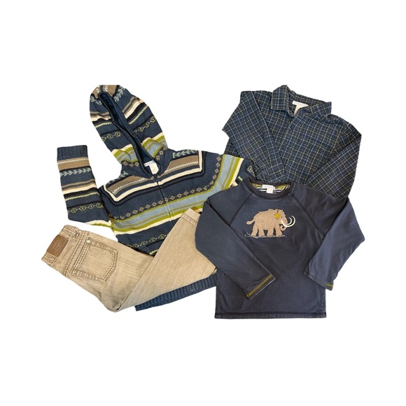 Janie and Jack Glacial Frost Button-Down Shirt 4T - Picture 2 of 4